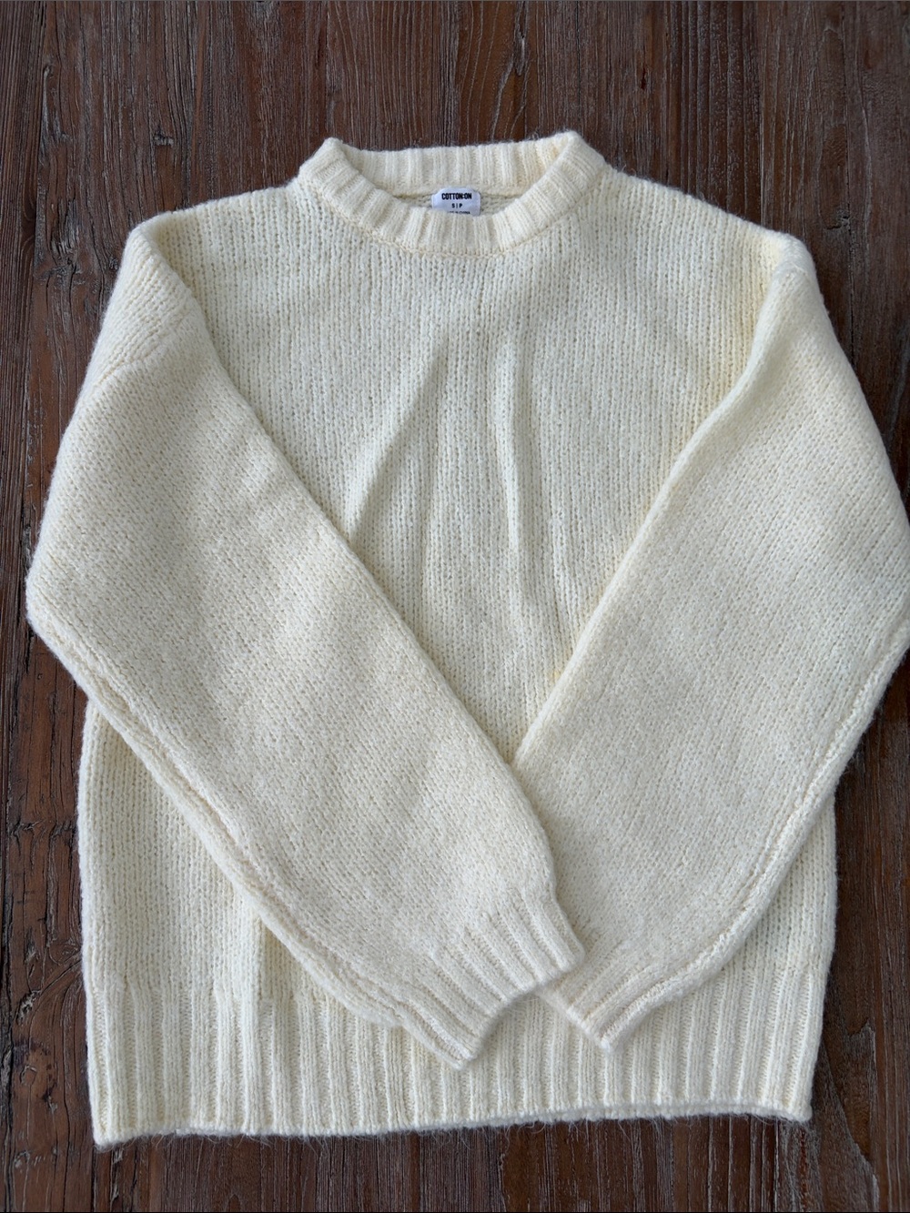 NWOT Cotton On pale yellow Crewneck Sweater - womans size small